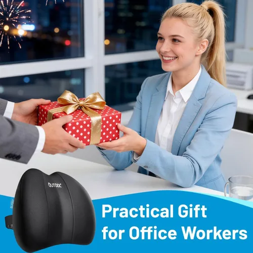 Vista 8 de QUTOOL - Soporte lumbar patentado para aliviar la presión de la silla de Mejora la postura, almohada ergonómica de apoyo para la espalda baja