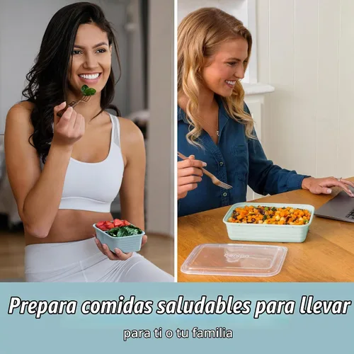 Vista 3 de Bentgo Prep - Kit variado de preparación de comidas de 60 piezas, recipientes de alimentos reutilizables PFAS y sin BPA, bandejas de 1