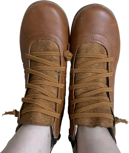 Vista 4 de Botas al tobillo para mujer, con cremallera, clásicas, puntiagudas, botas Chelsea con plataforma para mujer