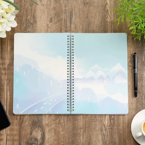 Vista 4 de SIIXU Cuaderno de diario en blanco colorido, diario personal de tapa dura sin líneas para escribir para mujeres y niñas, bonito bloc de notas
