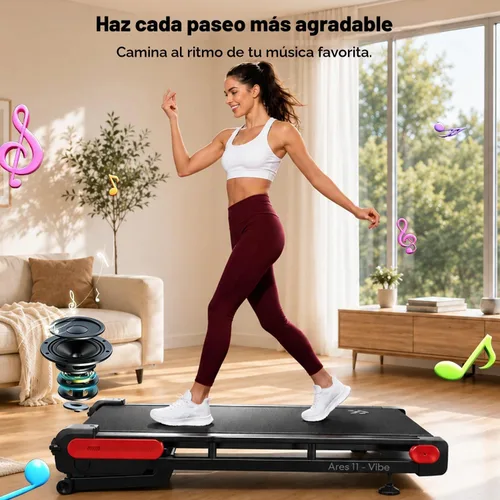 Vista 6 de Jogwell Walking Pad with 15% Auto Incline, Full-Deck Design Negro