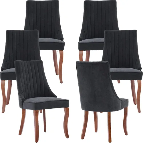 Vista 38 de Sillas de Comedor - Juego de 2 sillas de comedor modernas de mediados de siglo, tapizadas de tela con respaldo alto, sillas de cocina y comedor
