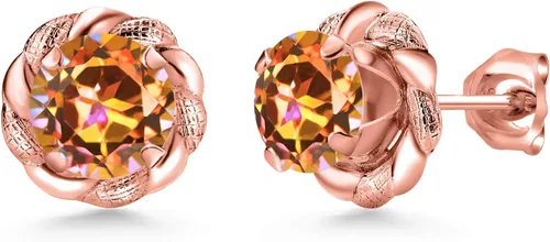 Vista 178 de Gem Stone King Aretes de plata de ley 925 de 0.236 in con piedra natal redonda para mujer