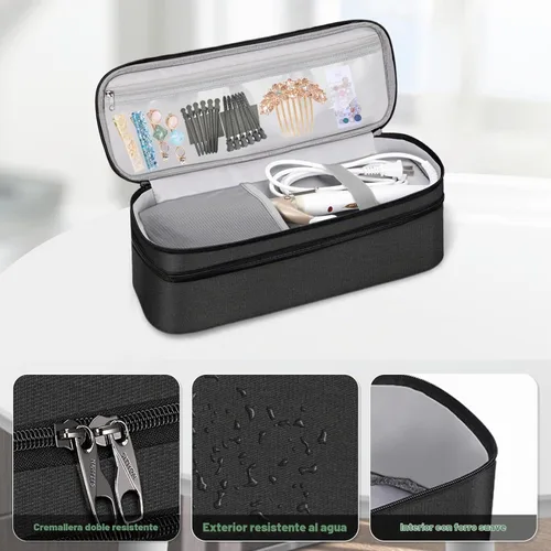 Vista 5 de SITHON Estuche de transporte de viaje de doble capa para Shark FlexStyle/SmoothStyle, bolsa organizadora de almacenamiento resistente al agua