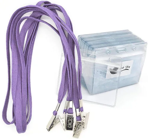 Vista 8 de Lanyards - Lote de 50 tarjetas de identificación con identificación, color azul Azul / Patchwork