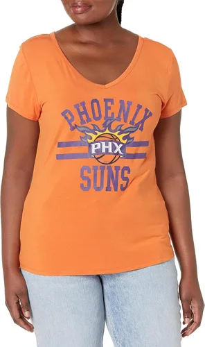 Vista 63 de Ultra Game Camiseta de mujer NBA Oficial con cuello en V y strass de manga corta