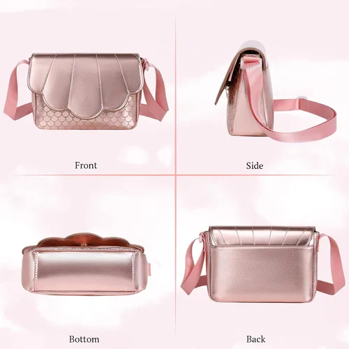 Vista 7 de Lanola Regalos para niñas pequeñas, lindo bolso cruzado de hombro con conchas marinas