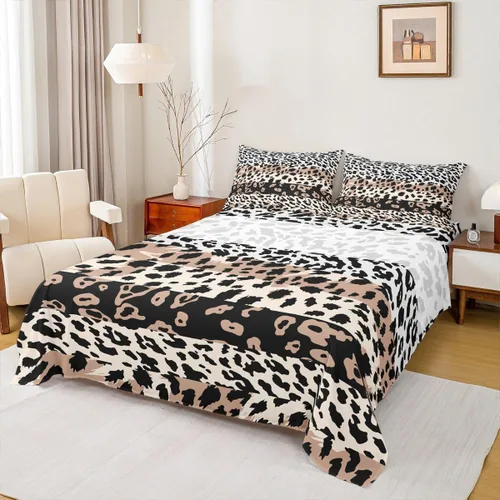 Vista 25 de Juego de sábanas para niños estilo vaquero occidental tamaño individual, juego de ropa de cama con diseño geométrico de cactus, decoración