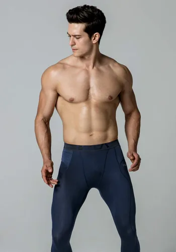 Vista 8 de TSLA Pantalones de compresión 34 para hombre, mallas de entrenamiento para correr, leggings atléticos capri de secado fresco, capa base de yoga
