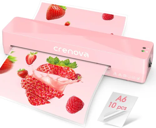Vista 8 de Crenova Máquina laminadora con 12 hojas de laminación, máquina laminadora A3 caliente y fría con recortadora de esquina, tecnología de calentamiento