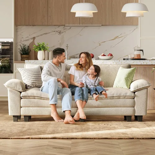Vista 6 de LINSY HOME Sofá modular Cloud de 90 pulgadas, sofá modular modular de pana, sofá modular modular de pana, sofá biplaza moderno y cómodo, perfecto