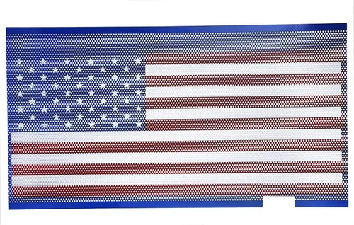 Vista 4 de Hooke Road JK Rejilla Frontal de Malla Inserto de Parrilla Pantalla Anti-Insectos Bandera Estadounidense para Jeep Wrangler JK y Unlimited 2007-2018