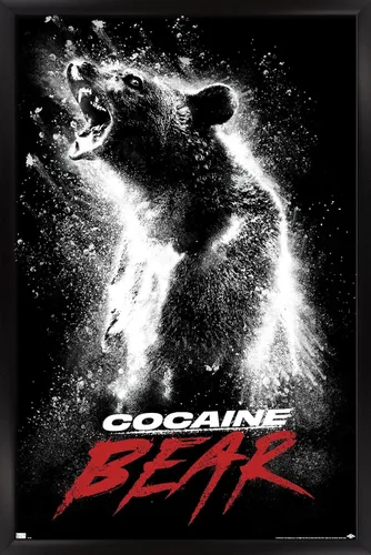 Vista 8 de Trends International Oso de cocaína - Póster de pared de una hoja, 22.4 pulgadas de largo x 14.7 pulgadas, versión enmarcada de madera de granero