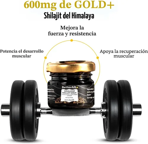 Vista 5 de Better Alt Shilajit puro del Himalaya Gold+(30gm) Mejora la recuperación y aumenta la fuerza Mezcla obtenida a 4,800 m con Ashwagandha, Safed Musli