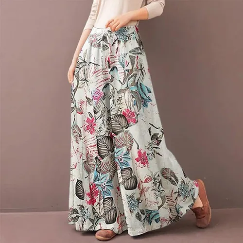 Vista 3 de SERYU Palazzo - Pantalones holgados de algodón y lino para mujer