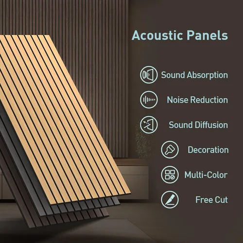 Vista 5 de UMIACOUSTICS Paquete de 6 paneles acústicos de pared, 47.2 x 23.6 pulgadas, panel de sonido decorativo para tratamiento de reverberación de eco
