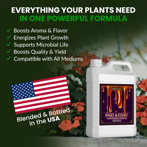 Vista 4 de Humboldts Secret Sweet & Sticky - Fuente de energía con carbohidratos y sacáridos - Mejora el aroma y el sabor de las plantas - Tierra para macetas