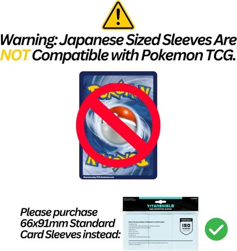 Vista 3 de TitanShield (150 mangas) tamaño pequeño japonés, fundas para tarjetas de comercio para Yu-Gi-Oh, Pelea de cartas Vanguard & More Transparente