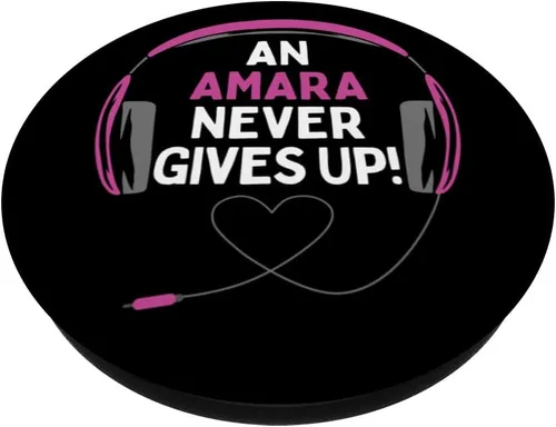 Vista 2 de Cita para juegos "An Amara Never Gives Up" Auriculares PopSockets personalizados PopGrip intercambiables