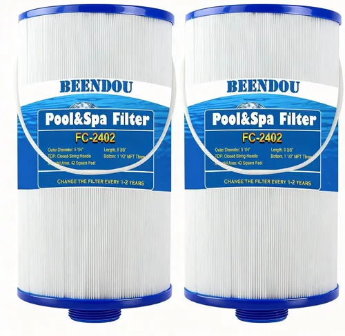 Vista 8 de 303279 Filtro de spa para bañera de hidromasaje, repuesto para FC-2402, PFF42TC-P4, 78460, SD-01322, Lifesmart, AquaTerra, Freeflow Spas, rosca MPT