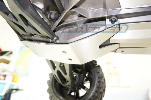 Vista 5 de Protector de chasis de acero Armadura de guardia delantera y trasera Placa de deslizamiento para Traxxas X-Maxx 6S 8S