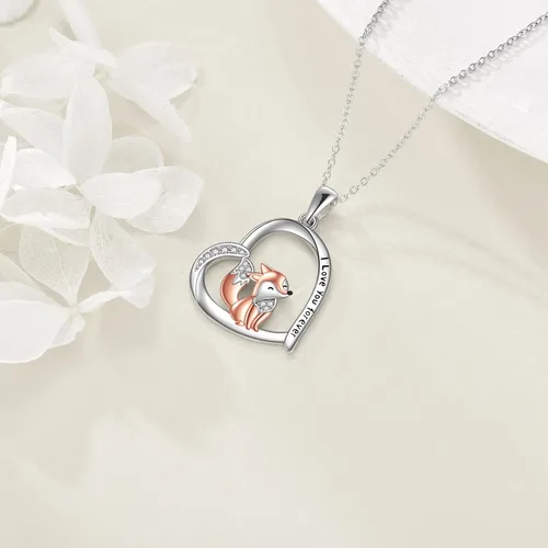 Vista 4 de Ajolote de plata de ley 925, flamenco, zorro, mono, perezoso, flamenco, erizo, caballo, koala, corazón, collar de mono, joyería de animales lindos