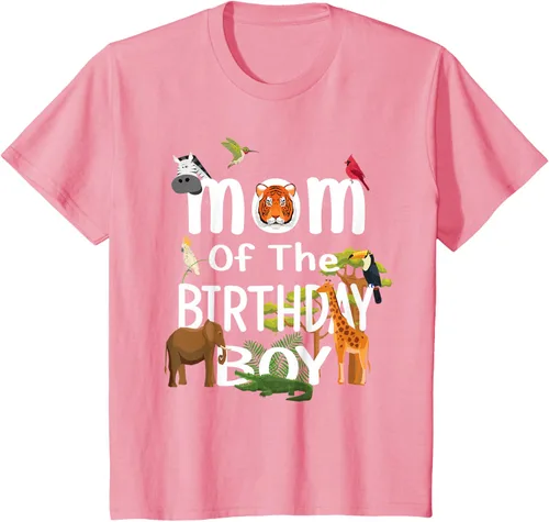 Vista 64 de Camiseta de fiesta de animales con temática de zoológico para niño de cumpleaños, Negro