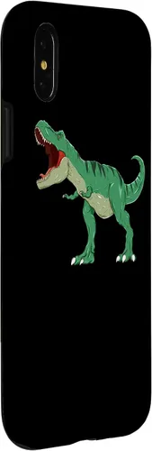 Vista 3 de Carcasa para iPhone X/XS con diseño de dinosaurio T-Rex.