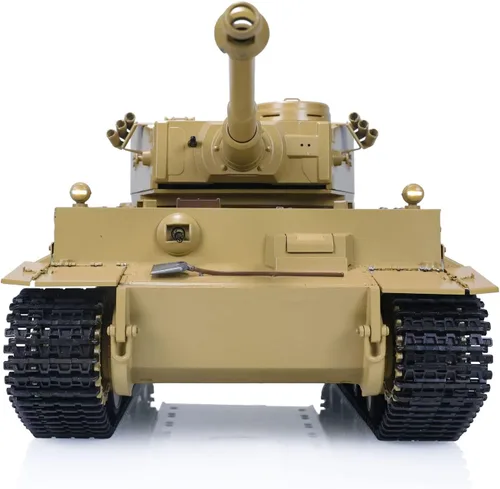 Vista 2 de Heng Long Mato Metal Escala 1/16 Amarillo German Tiger I Bb Shooting RTR Rc Tank 1220 Amarillo, US en Stock