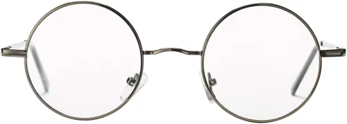 Vista 9 de Pro Acme Lentes transparentes sin receta con marco metálico redondo pequeño retro
