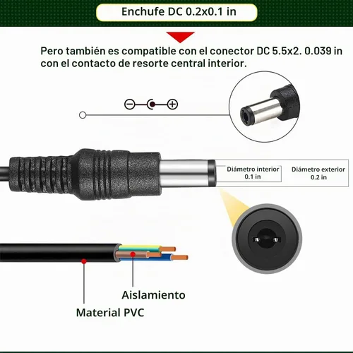 Vista 3 de Facmogu Pack de 2 adaptadores de corriente DC 5V 2A, transformadores de alimentación de CA 100-240V a CC 5V 2A 10W, conector de 5.5 x 2.5mm También
