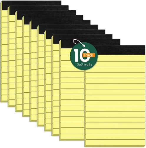 Vista 12 de Paquete de 8 blocs de notas de 4 x 6 pulgadas, mini bloc legal blanco, bloc de notas pequeñas, bloc de notas de papel rayado universitario, blocs