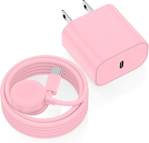 Vista 11 de Cargador USB C para Apple Watch, [certificado MFi] Cargador magnético rápido para iPhone, cable de carga USB C de 6 pies de largo y bloque