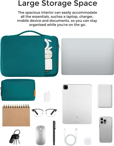 Vista 3 de DOMISO Funda protectora para laptop de 13 pulgadas, resistente al agua, a prueba de golpes, para MacBook Air 13, M4, M3, M2, MacBook Pro M2, M1