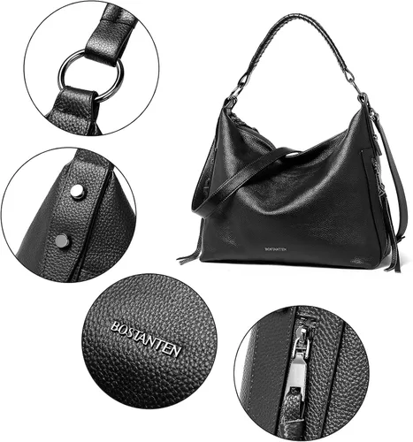 Vista 5 de BOSTANTEN Bolso de mano de cuero para mujer, bolsos de hombro