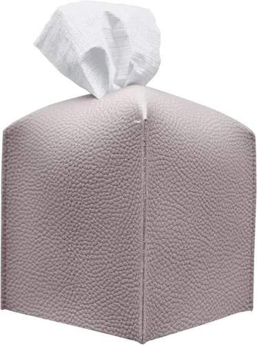 Vista 20 de Carrotez Funda para caja de pañuelos, soporte cuadrado de piel sintética refinada, soporte decorativo para encimera de tocador de baño, mesitas