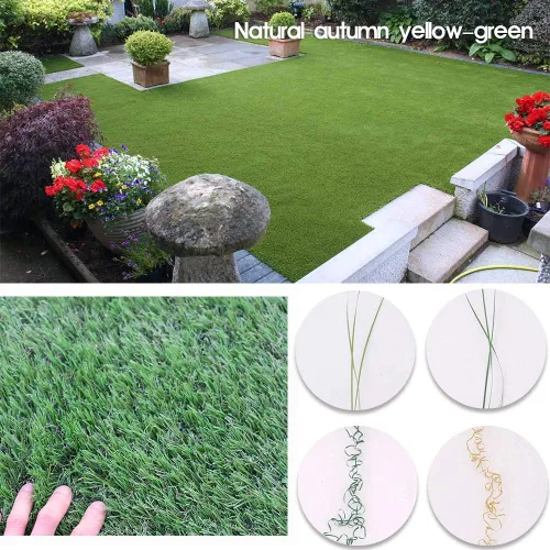 Vista 5 de Petgrow Alfombra de césped artificial sintético de 12 x 28 pies, 1.38 pulgadas, para exteriores/interiores, alfombra de césped artificial