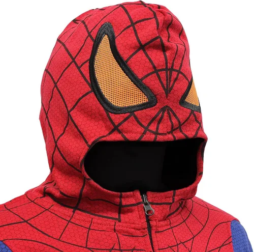 Vista 4 de Mad Engine Increíble disfraz de Spiderman con capucha juvenil