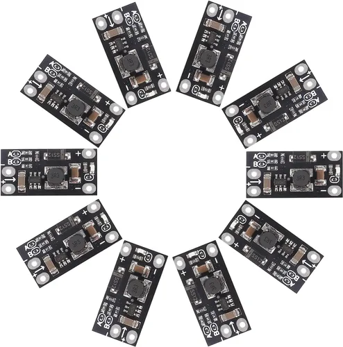 Vista 3 de AITRIP 10 unids 1.5A multifunción Mini Boost Module Step Up Board 3.7V a 5V 8V 9V 12V Step Up Board con indicador LED para DIY módulo de voltaje