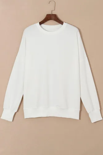 Vista 67 de SHEWIN Sudadera casual de manga larga con cuello redondo para mujer, ligera, holgada