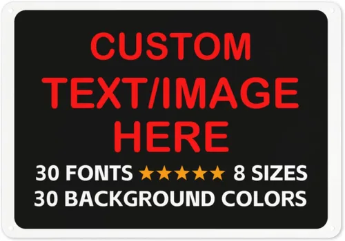 Vista 15 de Letreros personalizados para negocios al aire libre de metal con texto en inglés «Make Your Own 12X12» Letrero personalizado para jardines al aire