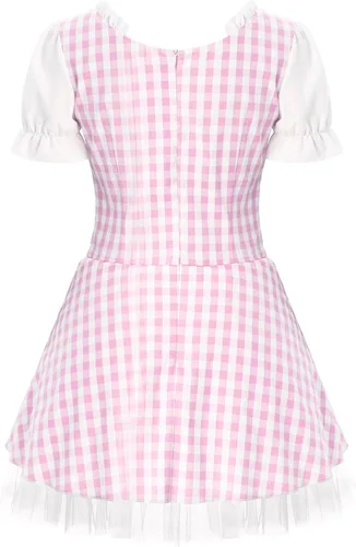 Vista 2 de MSemis Disfraz de sirvienta francesa para mujer, disfraz de uniforme de anime, cosplay, ropa de club
