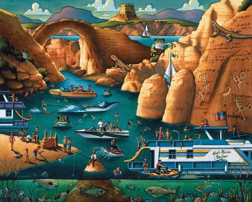 Vista 2 de Dowdle - Rompecabezas de 500 piezas, Lake Powell