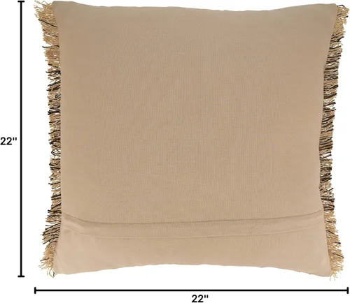 Vista 4 de SARO LIFESTYLE Funda de almohada Kantha Stitch Natural