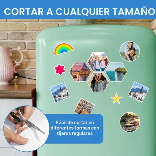 Vista 6 de MaxGear Paquete de 50 imanes para tarjetas de visita para despegar y pegar