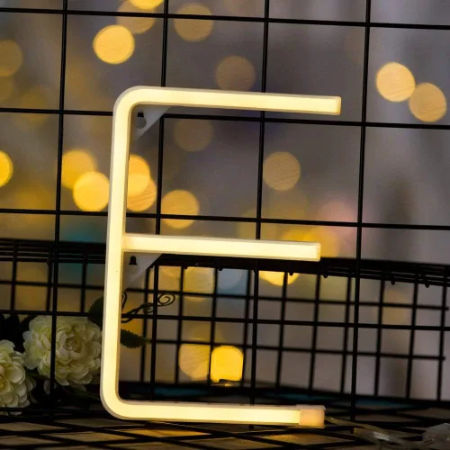 Vista 3 de ENUOLI - Luces LED de neón del alfabeto blanco cálido, la mejor decoración de pared para niños, hogar, bar, club, festival, Navidad, cumpleaños