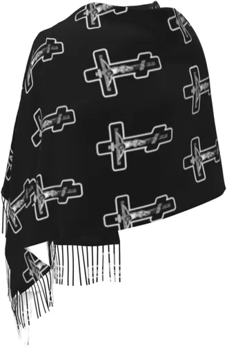 Vista 8 de Bufandas de borla suave y cálida bufanda de pashmina, chales grandes y envolturas de otoño, bufandas ligeras para mujer.
