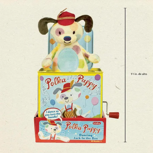 Vista 3 de Muñeco en caja de sorpresas de Schylling, Puppy Dancing Jack in the Box, Multi