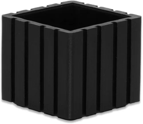 Vista 21 de Flyshop Tapones de PVC para patas de silla de patio, protectores de suelo cuadrados negros 10 unidades, 1 pulgada x 1 pulgada, 0.984 x 0.984 in