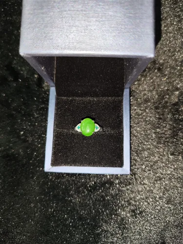 Vista 6 de Anillo de jaspe natural Joyas únicas de jaspe Boutique de moda para mujer